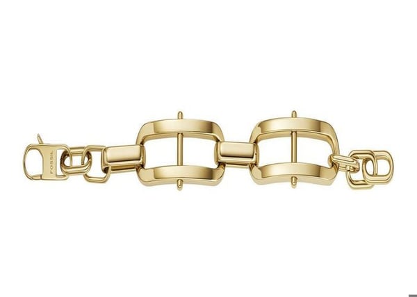 Armband - FOSSIL - Heritage D-Link - Guld - Metall - Kvinna