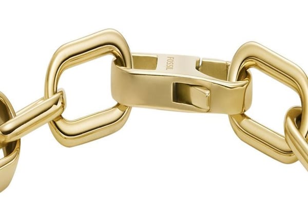 Armband - FOSSIL - Heritage D-Link - Guld - Metall - Kvinna