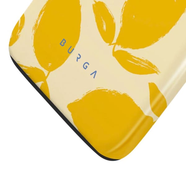 Coque MagSafe för iPhone 14 Pro Elegant Mönster Citronpaj Burga Gul