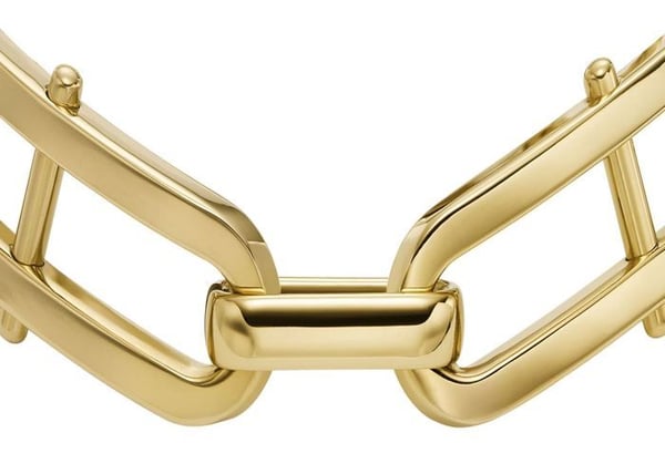 Armband - FOSSIL - Heritage D-Link - Guld - Metall - Kvinna