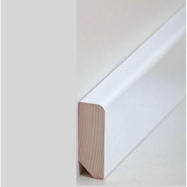 PROVISTON Massiv träsockel 20 x 58 x falllängder upp till ca. 2400 mm Vit 12 meter | 5 stycken