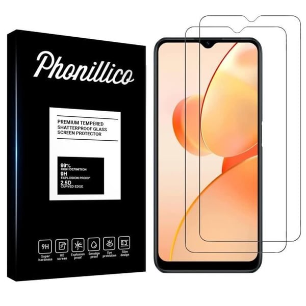 Härdat glas för Realme C31 4G [Pack 2] skyddsfilm för skärm Phonillico®