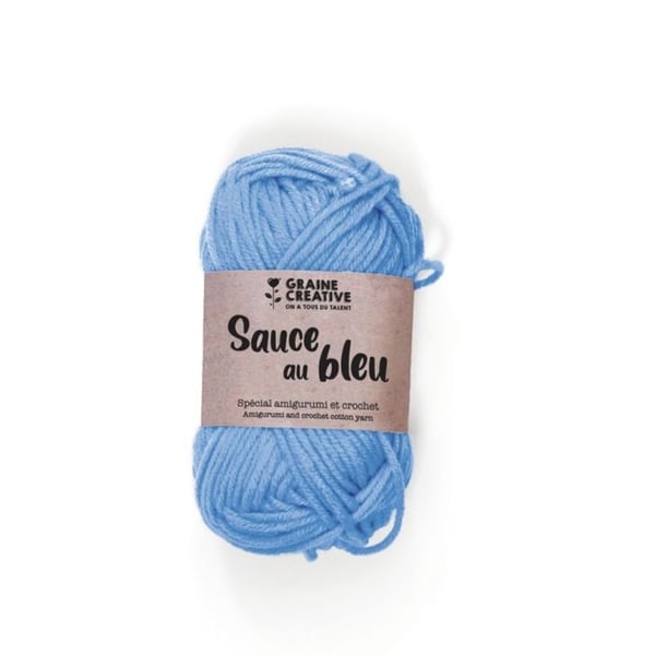 Graine Créative - Amigurumi bomullstråd Blå himmel Sås i blå