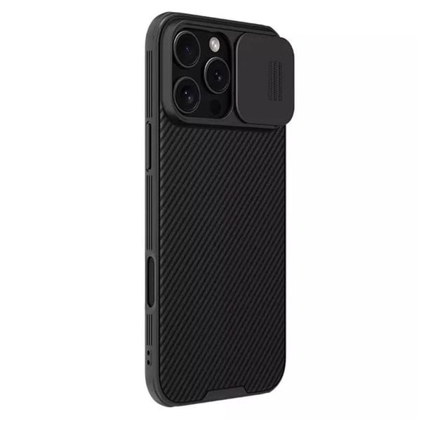 Telefonfodral - NILLKIN - CamShield Pro - iPhone 16 Pro Max - Svart - Förstärkt skydd