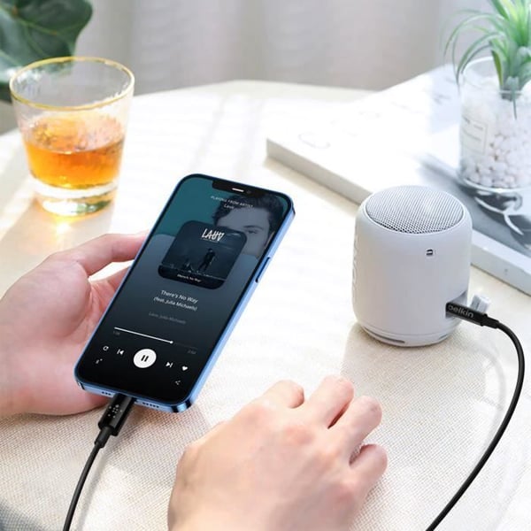 Ljudkabel - BELKIN - RockStar - MFi - Svart - 90cm