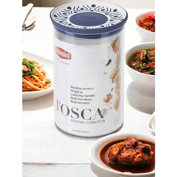 Rund Kruka - Stefanplast - Tosca - Blå - Harts - 1.2 L