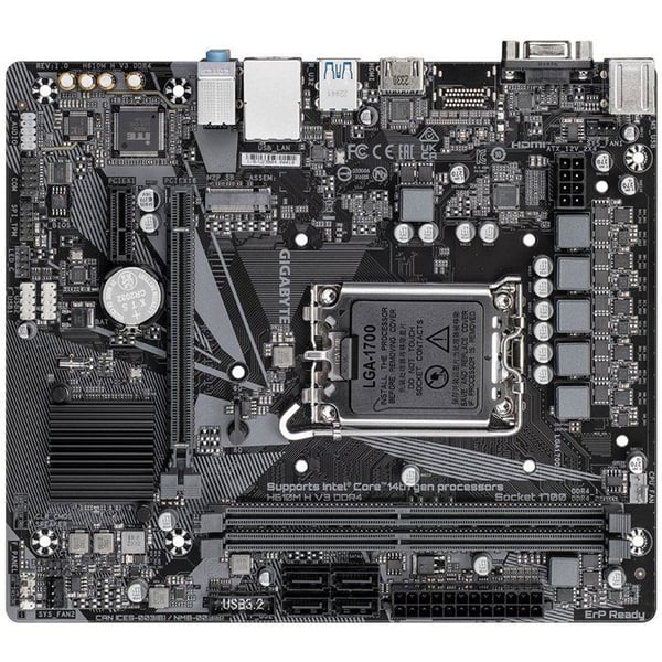 Moderkort - GIGABYTE - H610M H V3 DDR4 - Format Micro-ATX - Chipset Intel H610 - DDR4