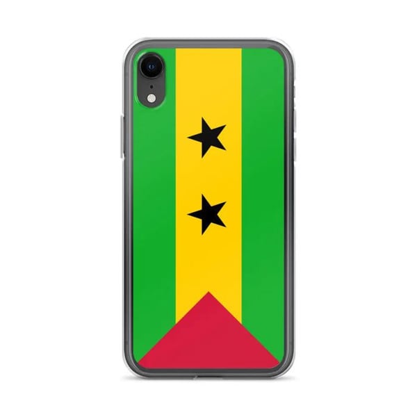 Mobilskal - PIXELFORMA - Flagga för São Tomé och Príncipe - Kompatibel med iPhone XR - Mjuk - Stötsäker