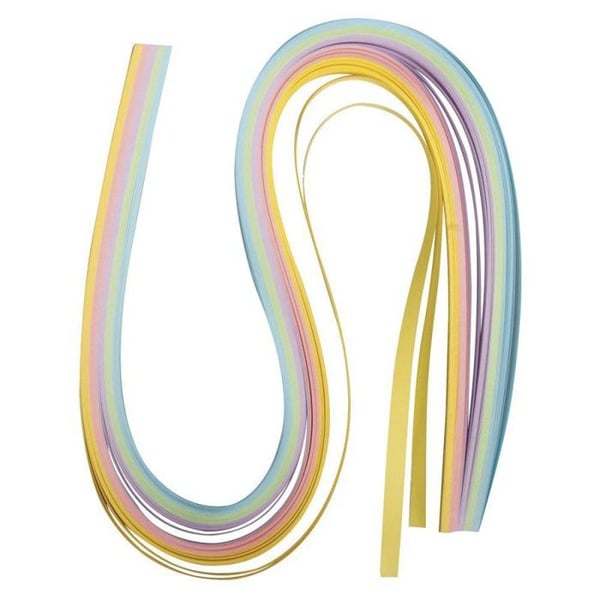 Papper för Quilling, 50x0,6cm, 80 g/m2, 100st, pastell