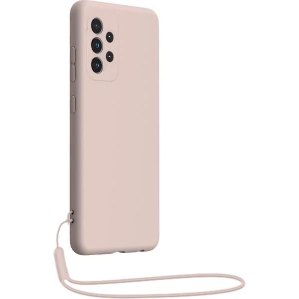 Coque - Bigben - Samsung G A53 5G - Silikon - Mjuk - Nude rosa med rem