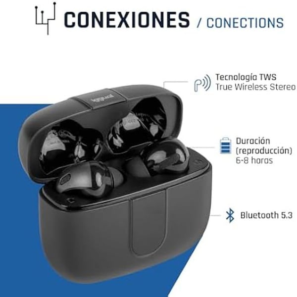 Trådlösa hörlurar - IGGUAL - TWS - Aktiv brusreducering - In-ear - Bluetooth