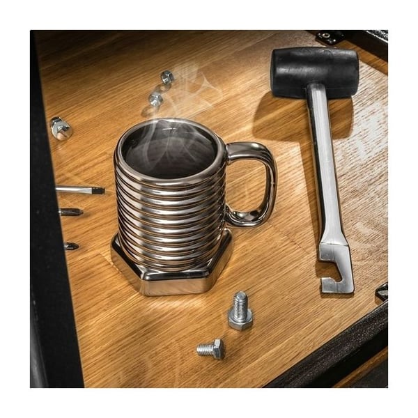 Skruvmugg med nötgrå original DIY-mugg