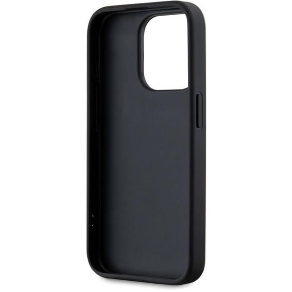 Karl Lagerfeld PU Saffiano Athleisure Stripe och Rem Baksida för iPhone 15 Pro Rosa