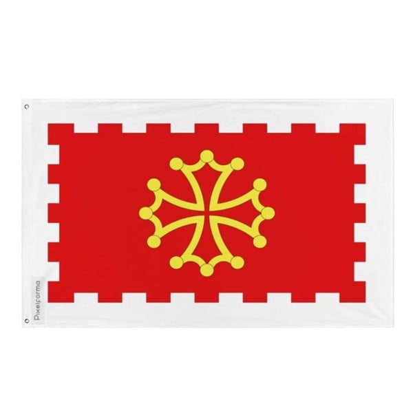 Flagga Aude – 64 x 96 cm – Hållbar Polyester – 2 Metalöglor – Inomhus / Utomhus – Pixelforma