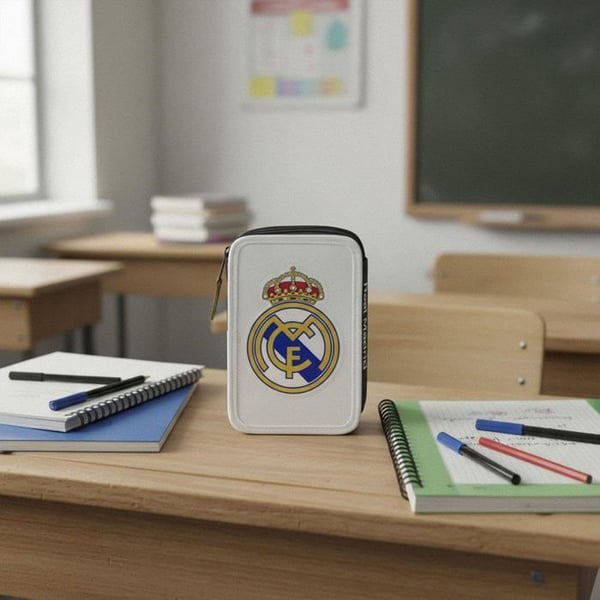 Skolväskor - Real Madrid - Trippel fack med tillbehör