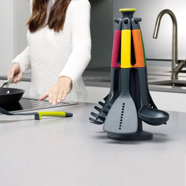 Köksredskap - JOSEPH JOSEPH - 10118 Elevate - Set om 6 - Roterande stöd - Nylon och silikon