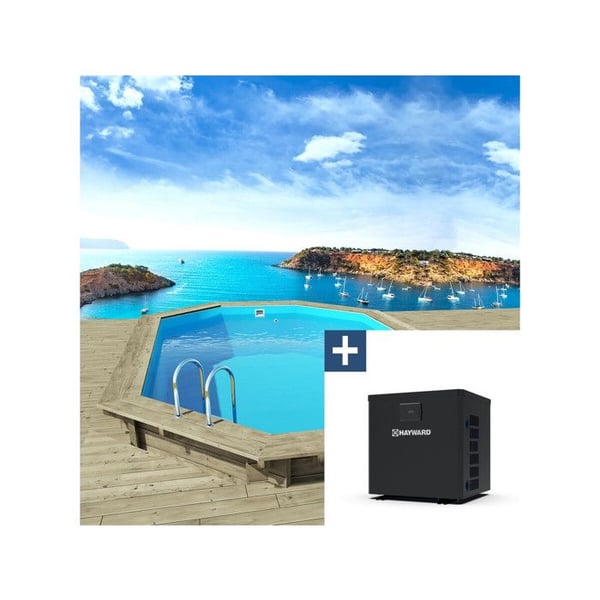 Puulampi "Seychellit" - 4,00 x 3,00 x 1,20 m + Lämpöpumppu 3,5 kw/h