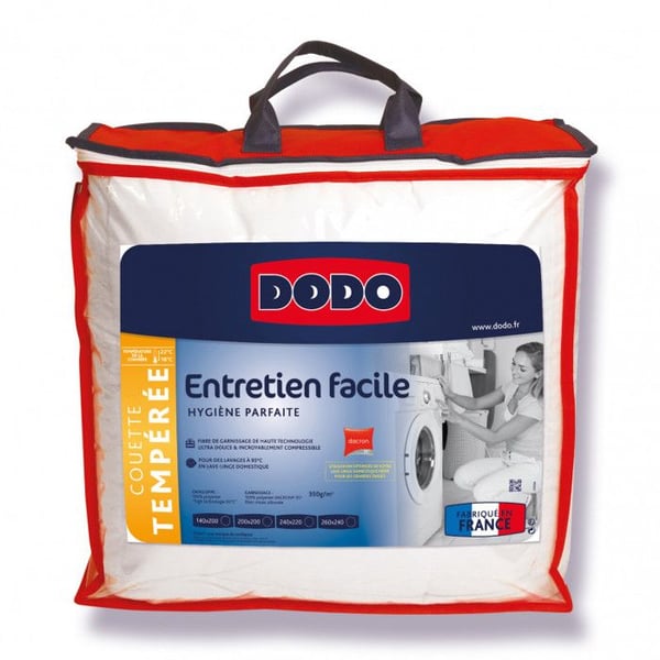 Hygientäcke lättskött 100% polyester THERMOLITE® Fiber 90° Dodo - 220 x 240 cm för dubbelsäng