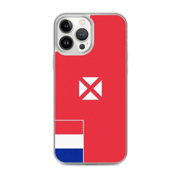 Mobilskal – Wallis- och Futuna-flaggan – Kompatibel med iPhone 13 Pro Max – Flexibelt Fodral – Stöttåligt och Reptåligt – Pixelforma