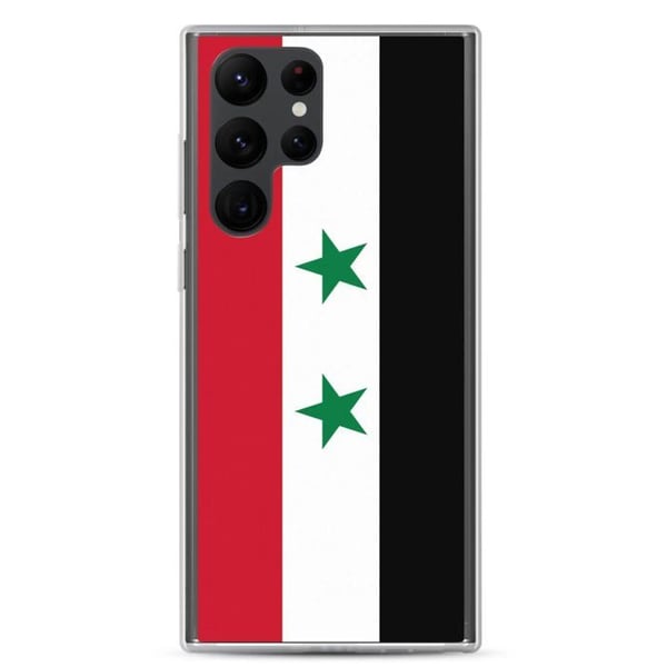 Mobilskal – Syriens flagga – Kompatibel med Samsung Galaxy S22 – Mjuk fodral – Stöttålig och chockresistent – Pixelforma