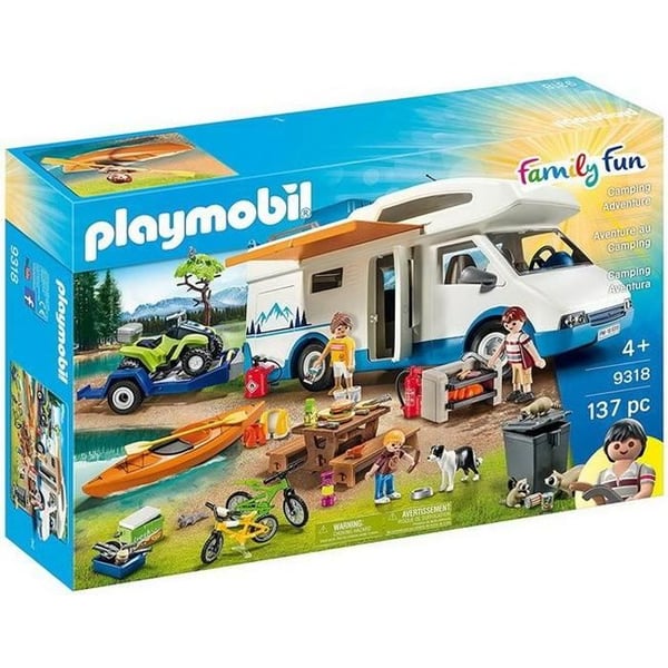 Byggset - PLAYMOBIL - 9318 - Äventyr på Camping - Fyr Wheel och kajak - 137 delar