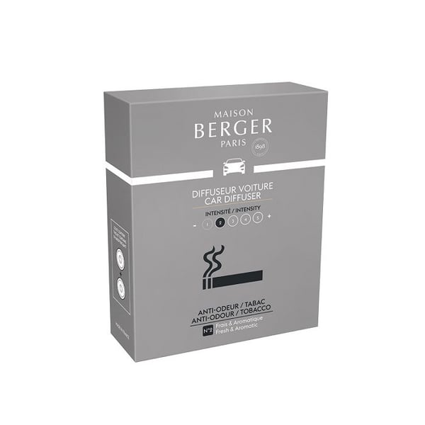 Maison Berger - 6418 Anti-tobakslukt bilspridare Refills Grå