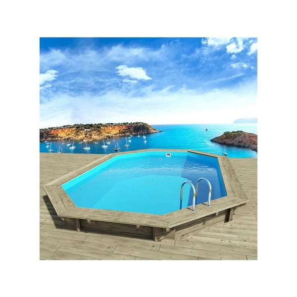 Puulampi "Seychellit" - 4,00 x 3,00 x 1,20 m + Lämpöpumppu 3,5 kw/h