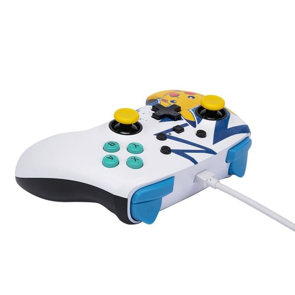 Trådbunden handkontroll - PowerA - Nintendo Switch - Pikachu High Voltage - Vit - Gul