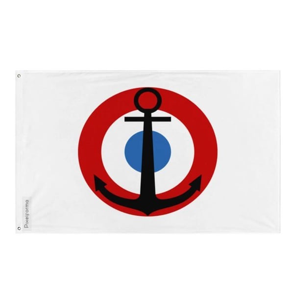 Fransk marina luftfart flagga – 60 x 90 cm – Polyester – Järnöglor – Hållbar