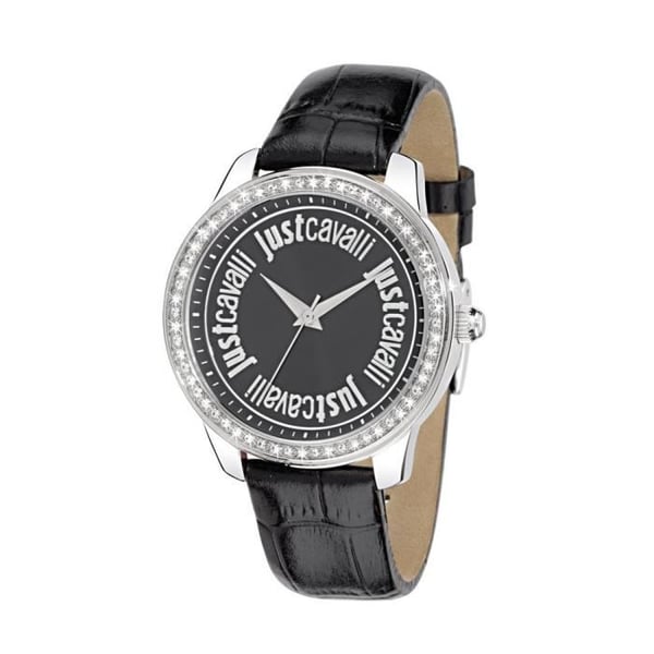 Klocka - Just Cavalli - R7251196502 - Svart läder - Analog - Kvinna