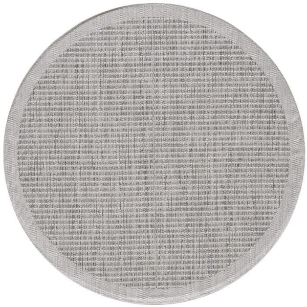 Utomhusmatta, enfärgad, färg grå, matta för terrass-balkong-kök, baksida i polypropen (mått: 200X200 cm)