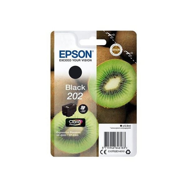 EPSON Claria Premium 202 Inkjet Cartridge - Sort - Inkjet - 250 sider - 1 pakke
