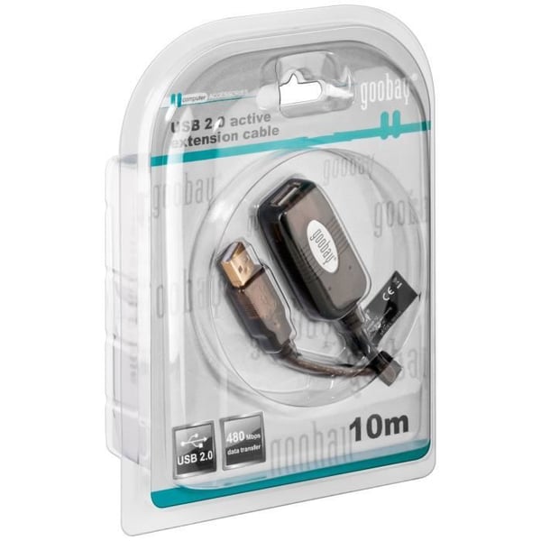 USB 2.0-kabel - GOOBAY - WENTRONIC 95119 - 10m - USB A-kontakter - Hastighet 480 Mbit/s