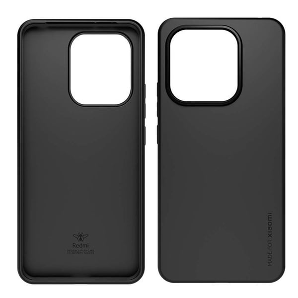 Skyddspaket - Redmi 15C - TPU-fodral - Härdat glas 9H - Transparent svart