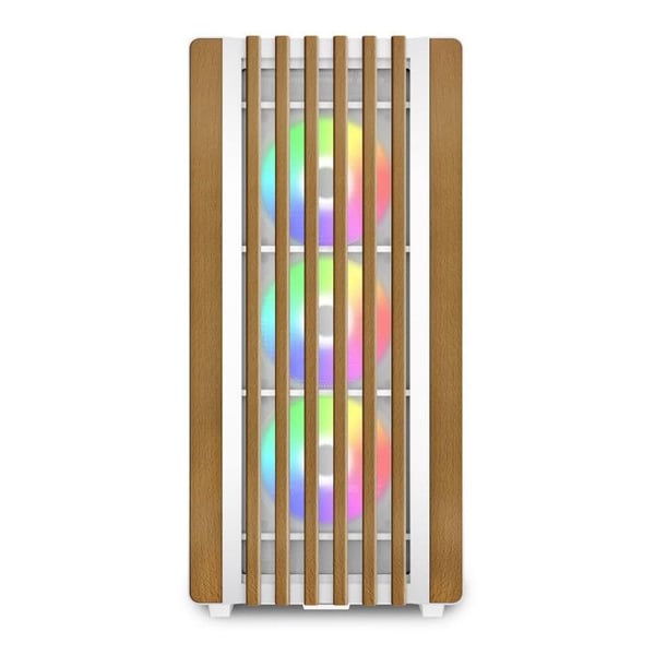 PC-chassi ATX - SHARKOON - Rebel C70G RGB - Vit - 4 PWM-fläktar 120 mm - Kylare 360 mm