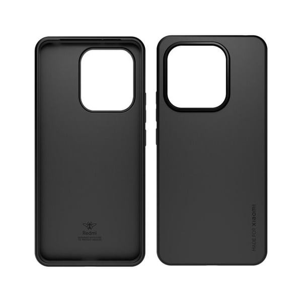 Skyddspaket - Redmi 15C - TPU-fodral - Härdat glas 9H - Transparent svart
