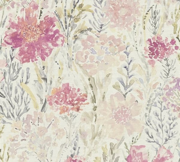 Tapet Blommor M1-No.11216 Non-woven Vit Färgad Tadessi 10.05m x 0.53 m
