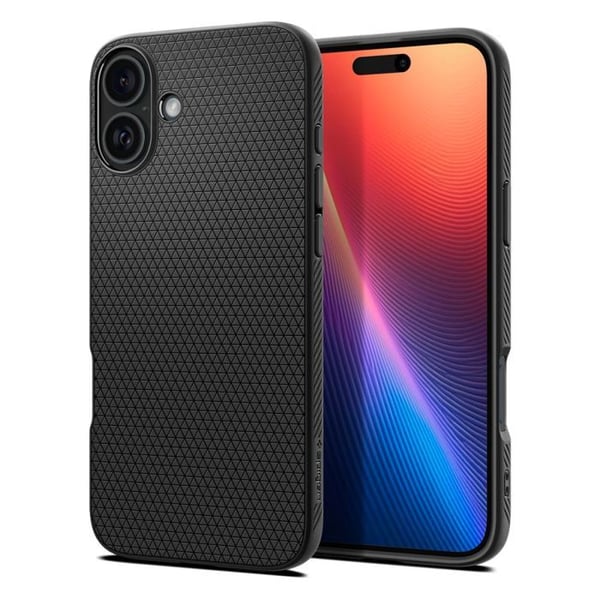 Spigen Liquid Air-fodral för iPhone 16 Plus - Matt svart