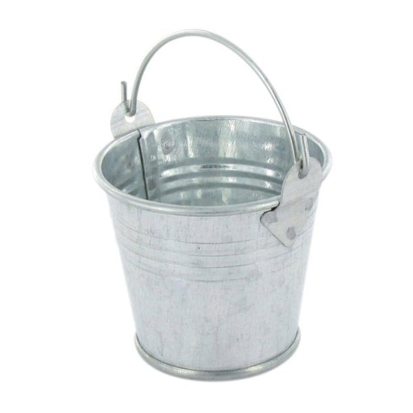 MégaCréa DIY - Metallhink i zinkfärg Ø 6,5 cm x H 6,2 cm