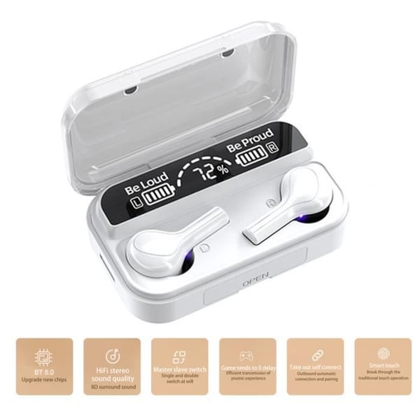 Trådløse høretelefoner - ANDOER - 278 BT 5.0 - Vandtæt - Semi-in-ear - Sport Trådløse høretelefoner - ANDOER - 278 BT 5.0 - Vandtæt - Semi-in-ear - Sport
