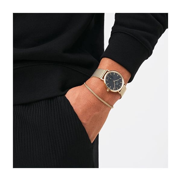 Armband Mode i guldpläterad stålväv Perfekt par DW0040068 - Längd: 20,5 cm