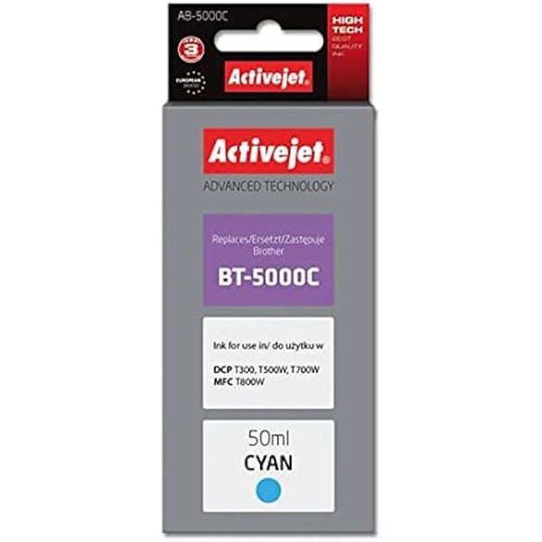 Bläckpatron - Activejet - AB-5000C - Cyan - Hög kapacitet (XL) - Kompatibel med flera märken