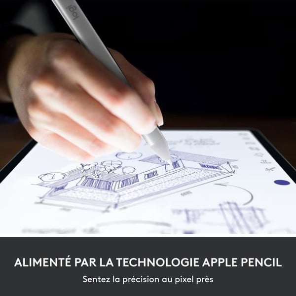 Logitech Crayon digital pen til iPad-modeller med USB-C porte Sølv