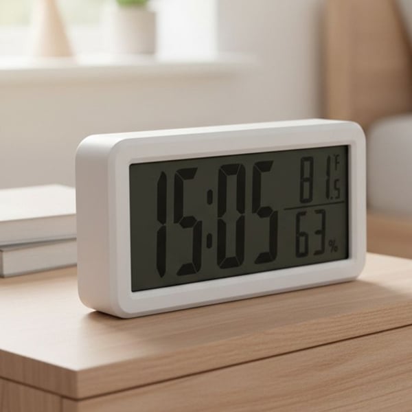 Väckarklocka - AVIZAR - Multifunktion - Termometer - Hygrometer - Minimalistisk design