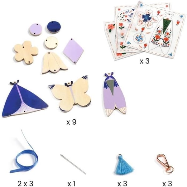 Spel med skicklighet - DJECO - Fjärilspendant - Flerfärgad - Från 7 år - Unisex