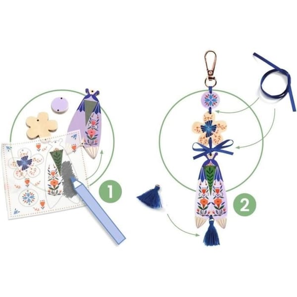 Spel med skicklighet - DJECO - Fjärilspendant - Flerfärgad - Från 7 år - Unisex