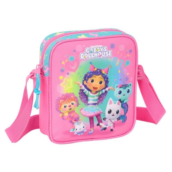 Liten axelväska barn - safta - 612527222 M222 - 16x4x18 cm - Rosa/Turkos - Justerbar axelrem