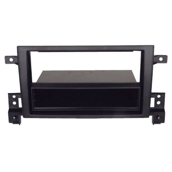1DIN bilradio fascia - Suzuki - Grand Vitara II - Med förvaringsfack - RAF3001 - Svart
