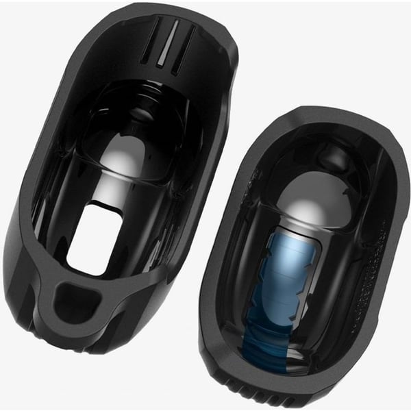 Cover til Google Pixel Buds A Serie 2 - SPIGEN - ACS09480 - Mat sort - Blød TPU - Karabinhage