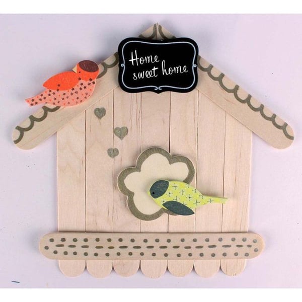 MégaCréa DIY - Platta träpinnar Languettes 15 x 1,8 cm 50 stycken